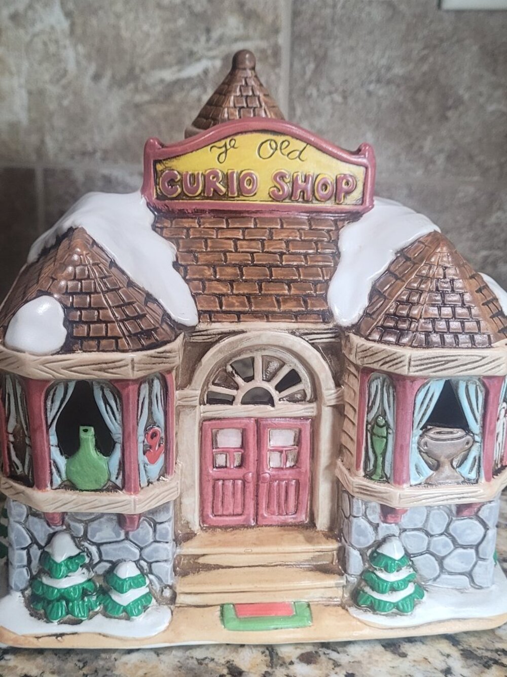 Curio Shop Lefton Colonial Village House Holiday Decor Vintage